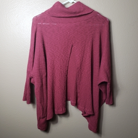 Free People FP Beach World Traveler Dolman Sleeve Cowl Neck Split Back-Size S - Picture 6 of 7